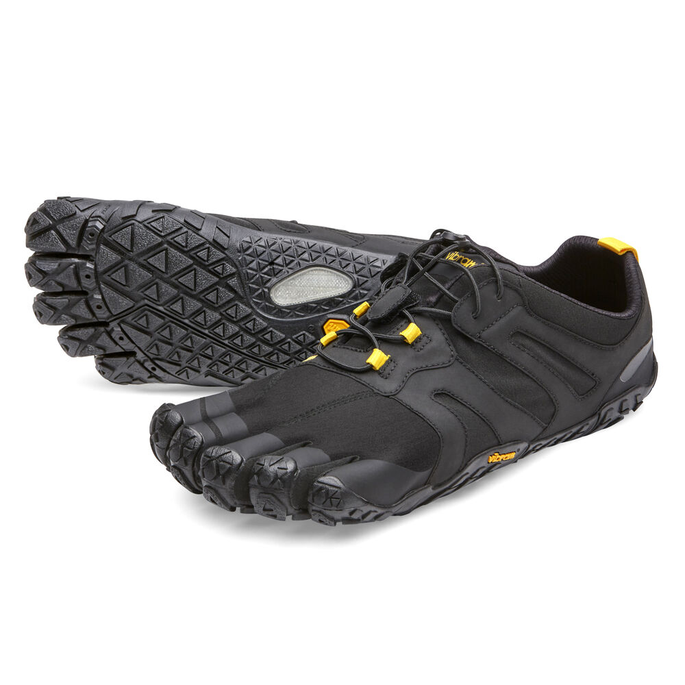 Vibram Fivefingers V-Trail 2.0 Erkek Koşu Ayakkabısı Siyah/Sarı,GL6793408